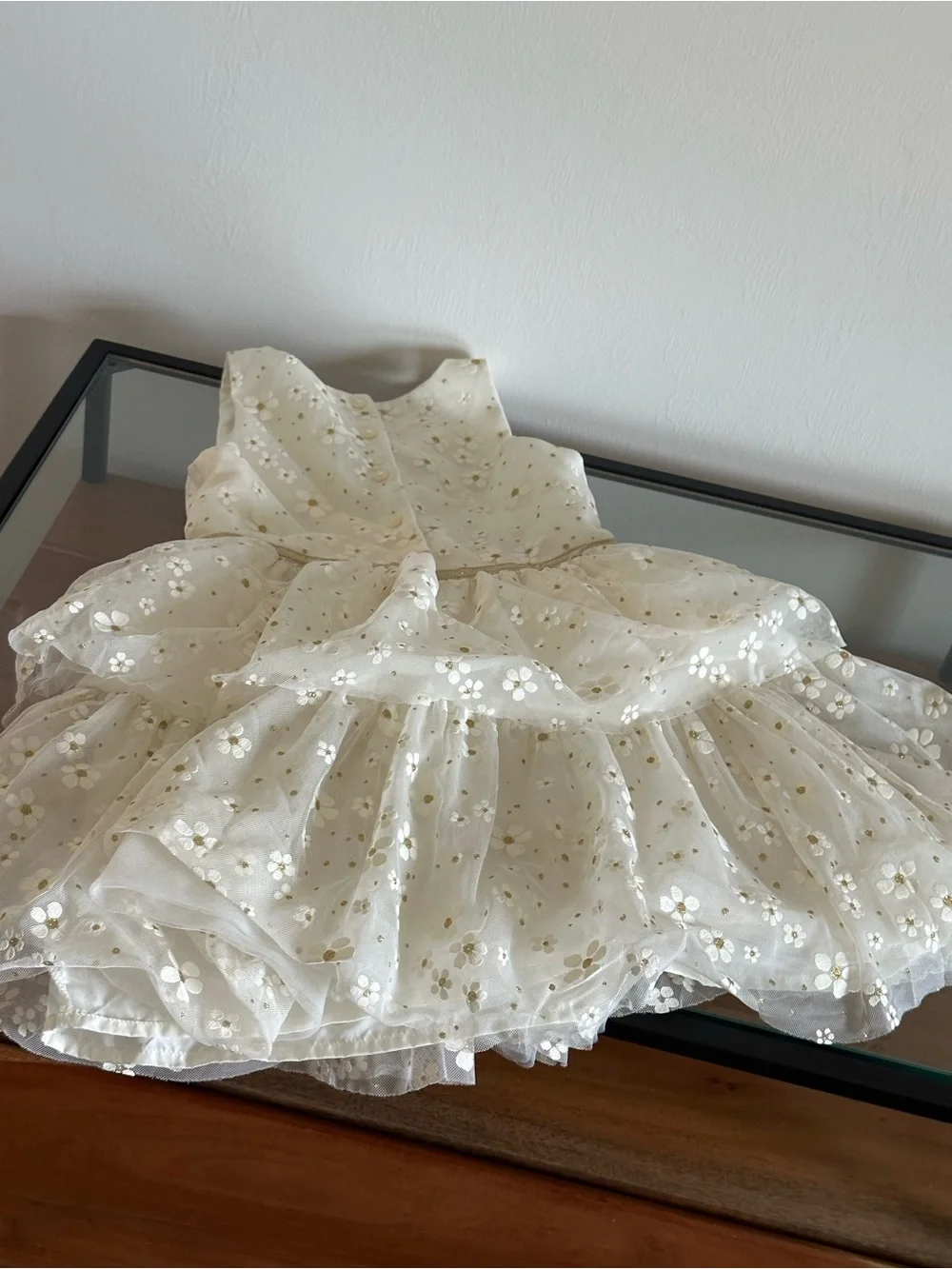 Janie and Jack Daisy The Shimmer Floral Dress Size 6